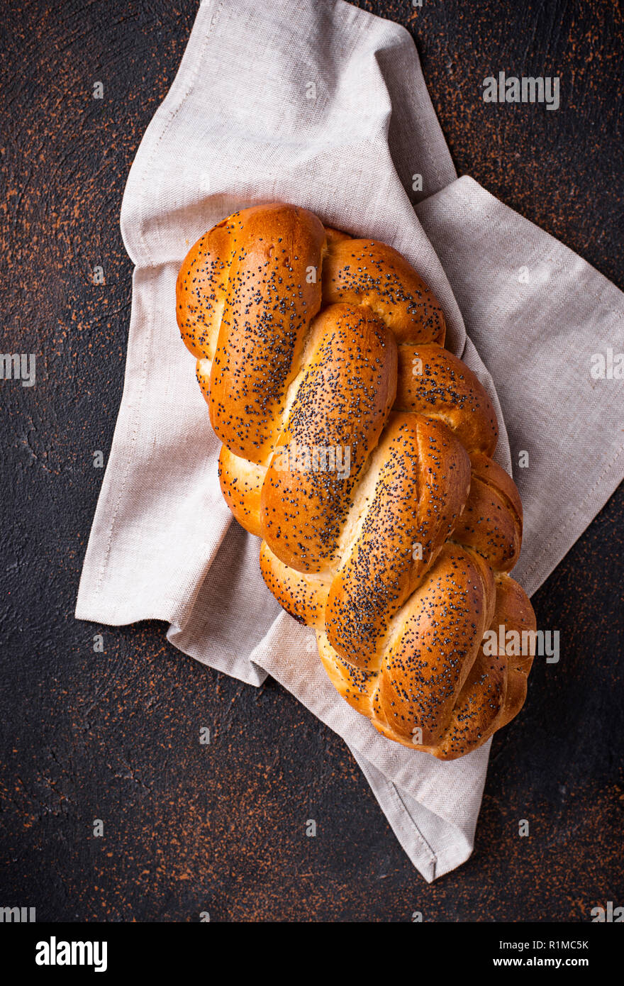 Sweet bread with poppy seeds Stock Photo Alamy