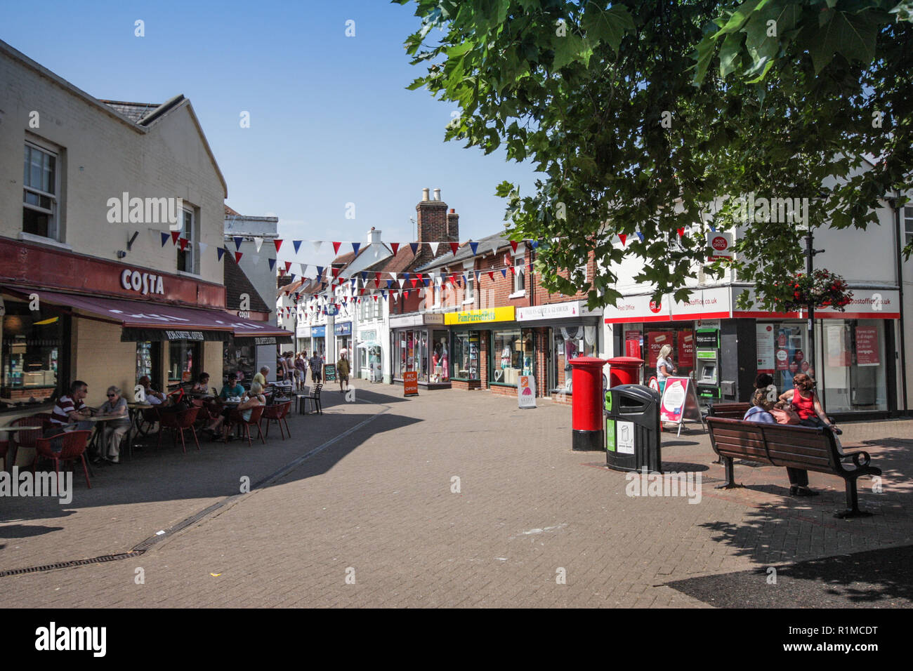 The High Street in Hythe, just by the famous pier to the ferry across