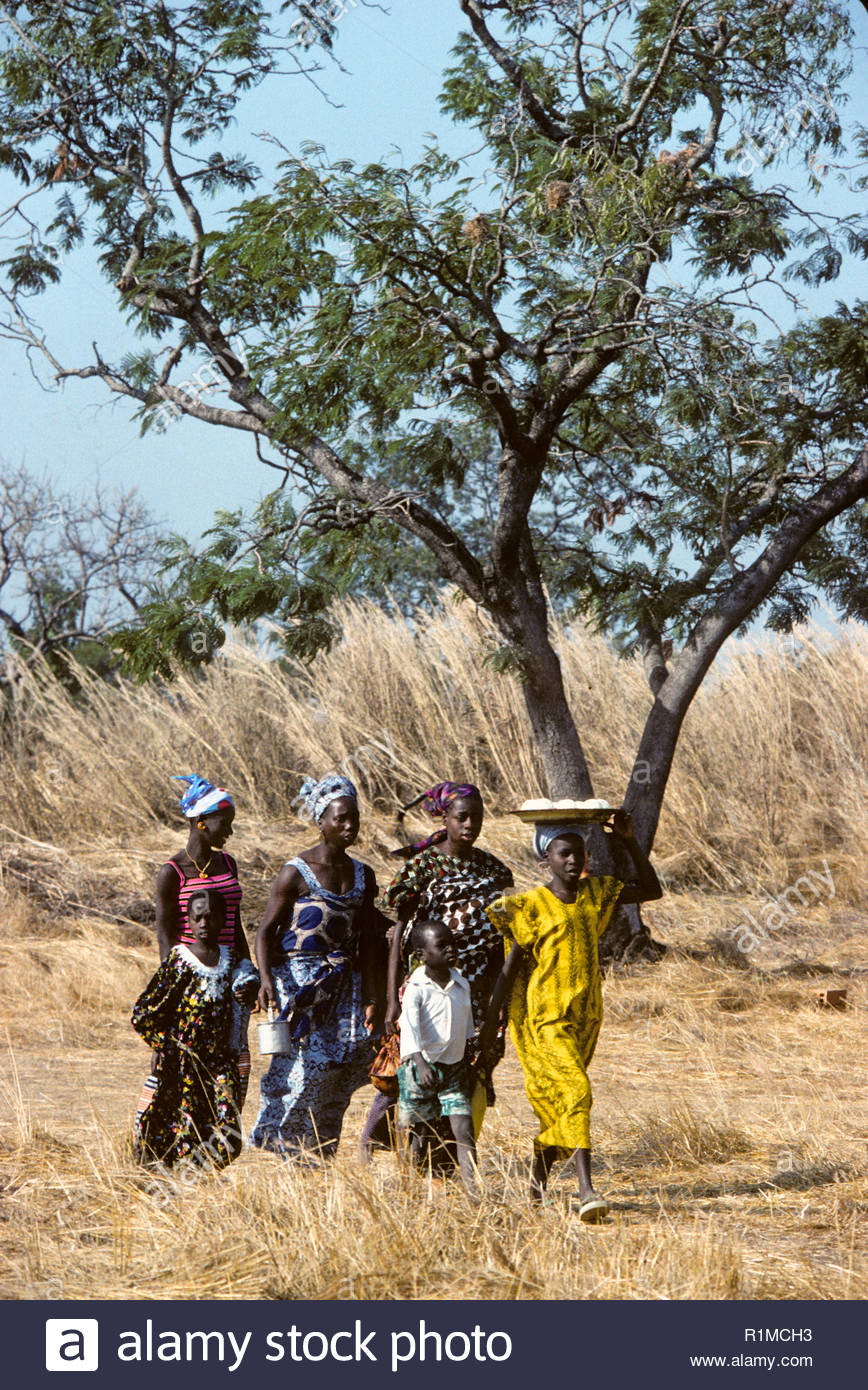 Walking To The Market In The Casamance Region Senegal Africa Stock Photo Alamy