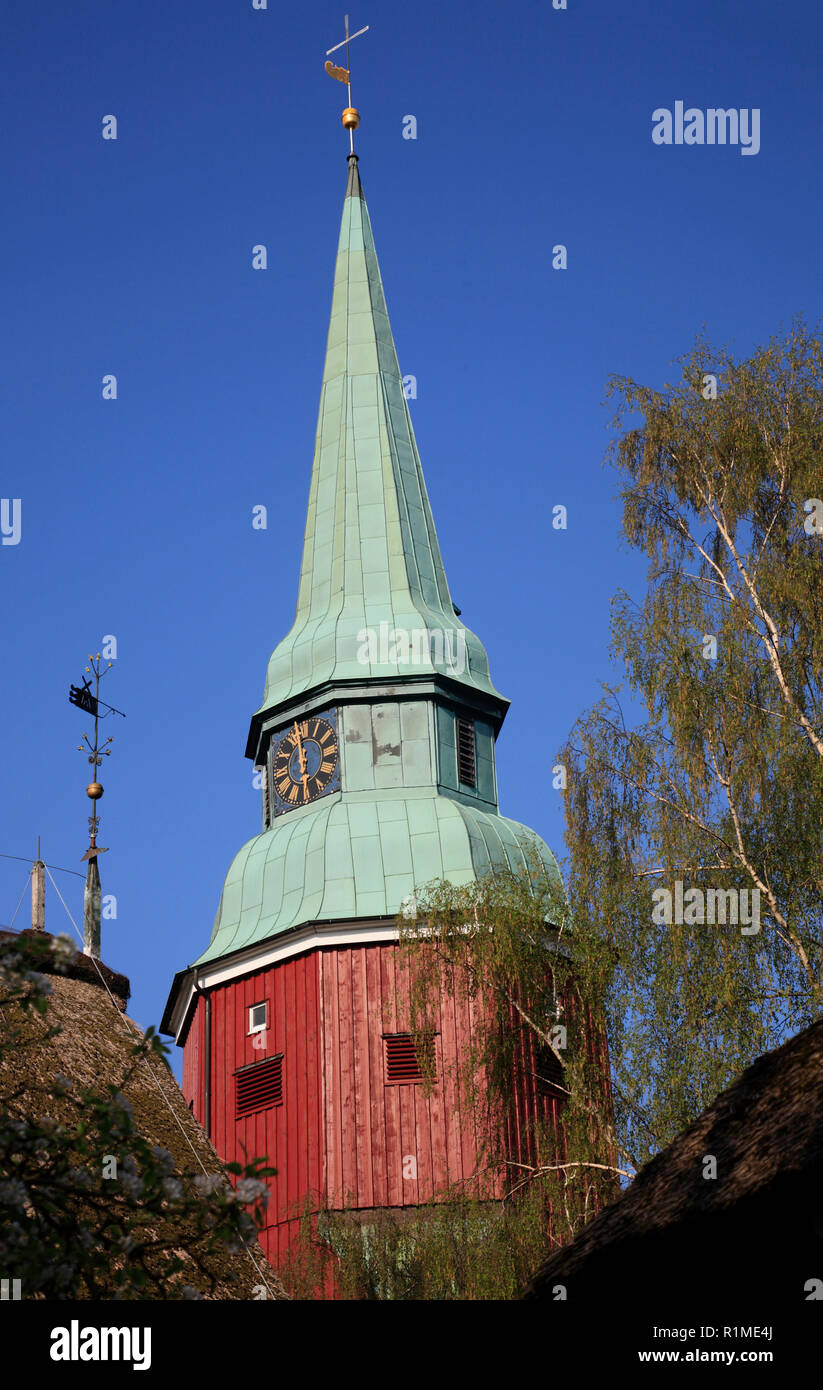 Steinkirchen, St. Martini and Nikolai-Church, Altes Land, Lower Saxony, Germany, Europe Stock Photo