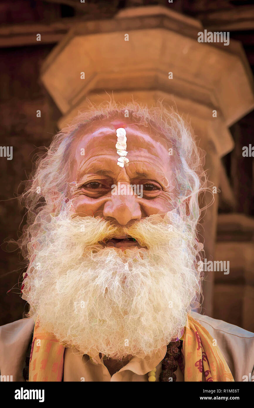 Indian Baba,Sadhu,Holyman, as seen in India and Nepal, Asia Stock Photo