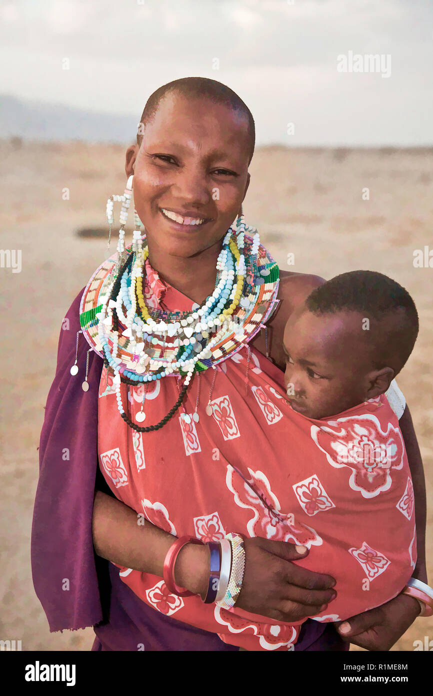 Women in Africa;East Africa;Tanzania, Maasai Women;Chagga Women Stock Photo
