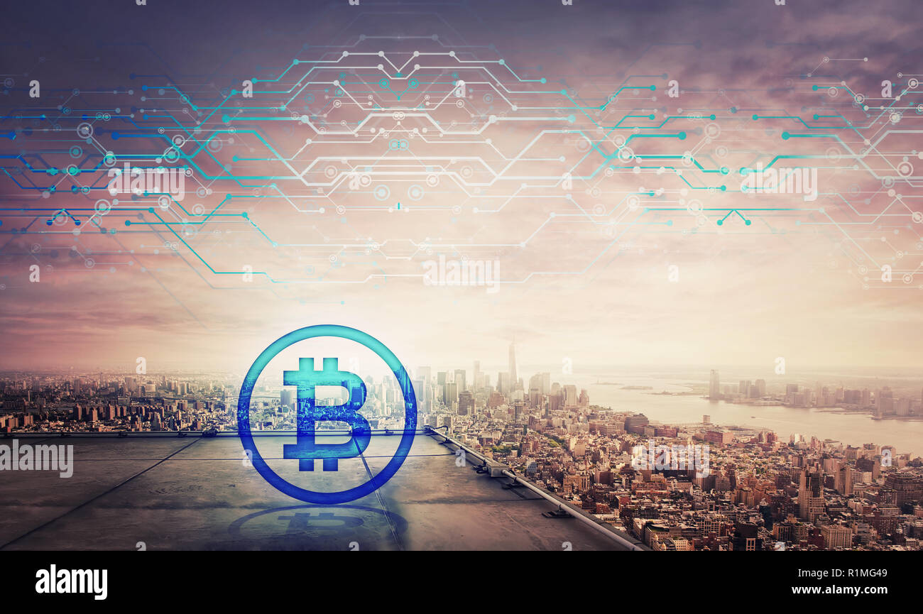 Bitcoin icon blue internet button hi-res stock photography and images -  Alamy