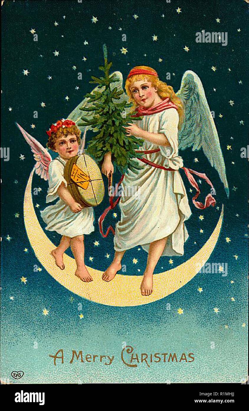 vintage christmas card design Stock Photo - Alamy