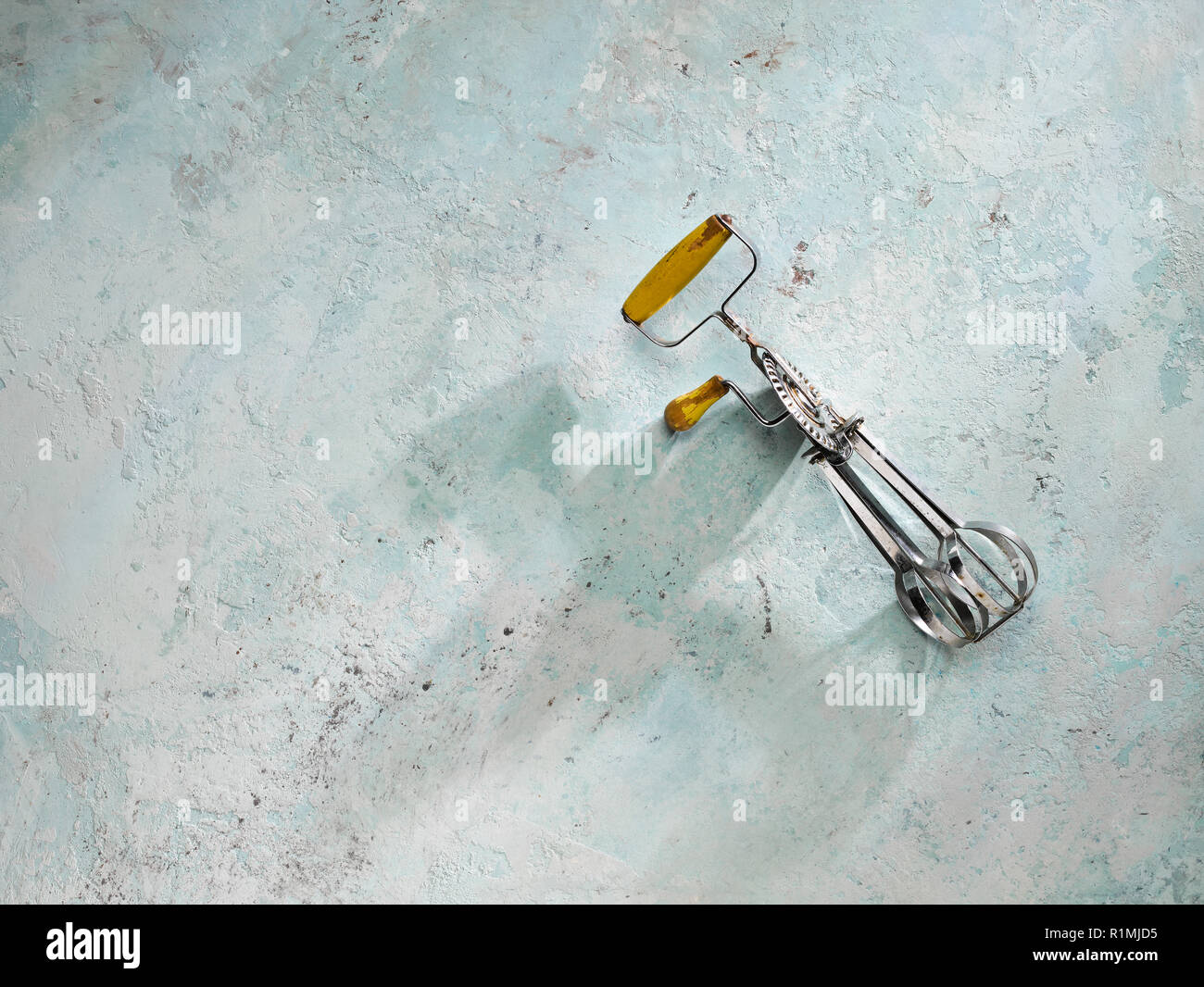 Hyperfocal technique on vintage nut brown utensils Stock Photo