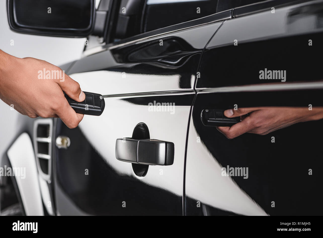 Close up opening car door with key hires stock photography and images