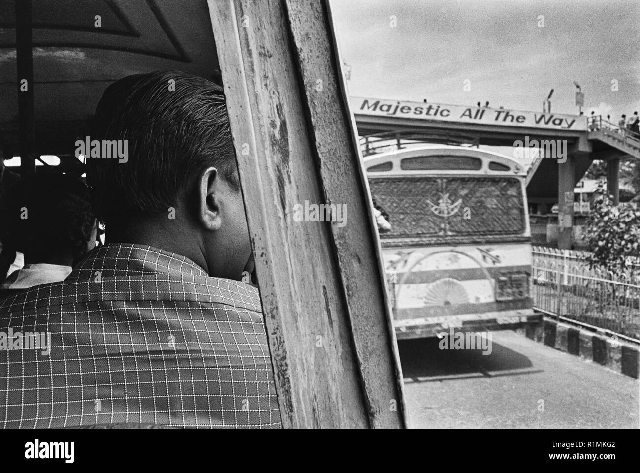 55/20 Bus from Dhaka to Tongi 1980 Stock Photo