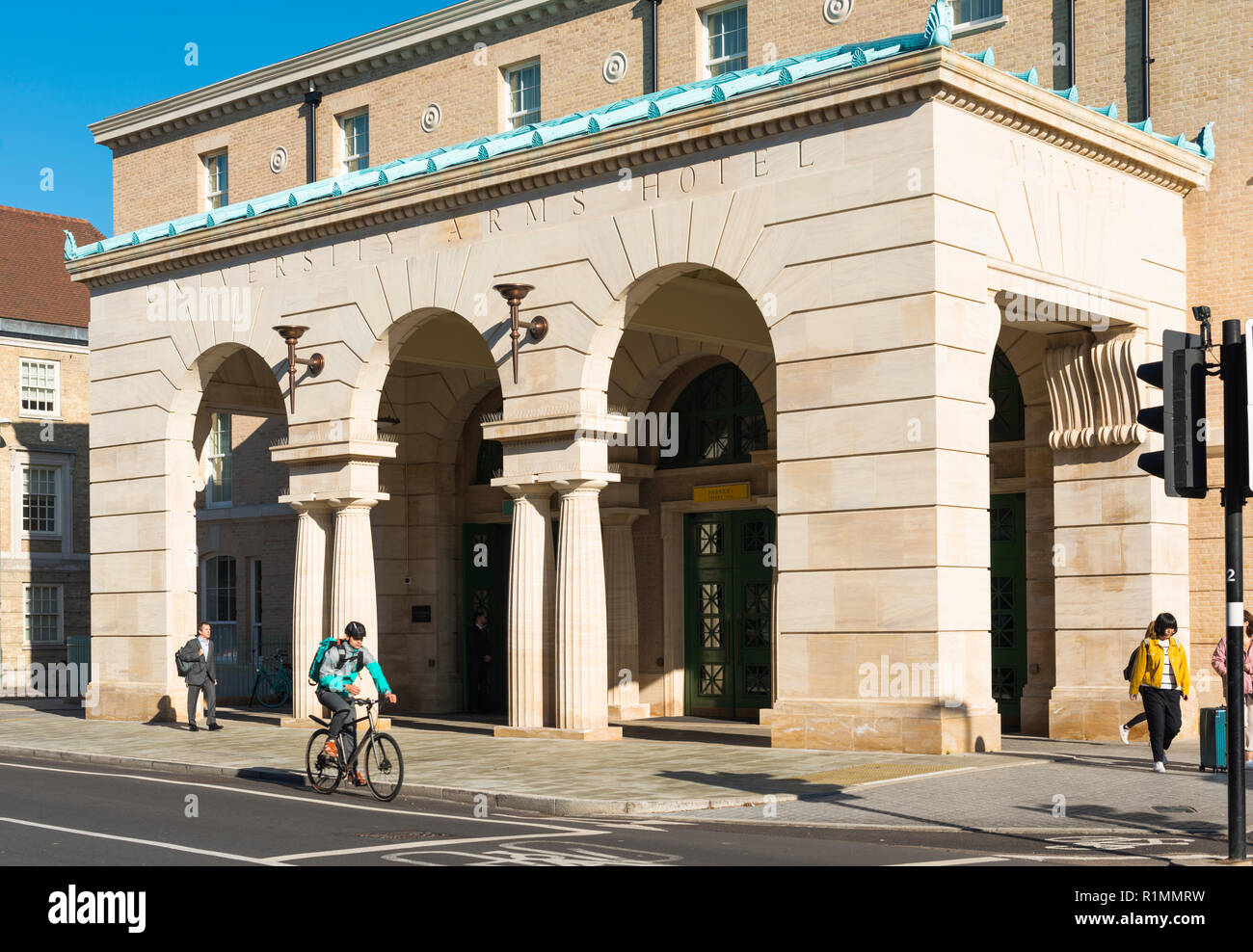 The newly restored University Arms Hotel in Cambridge, England, UK Stock Photo
