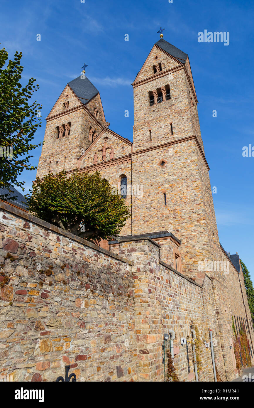 Eibingen Abbey (Abtei St. Hildegard), Rheingau, Hesse, Germany. Stock Photo