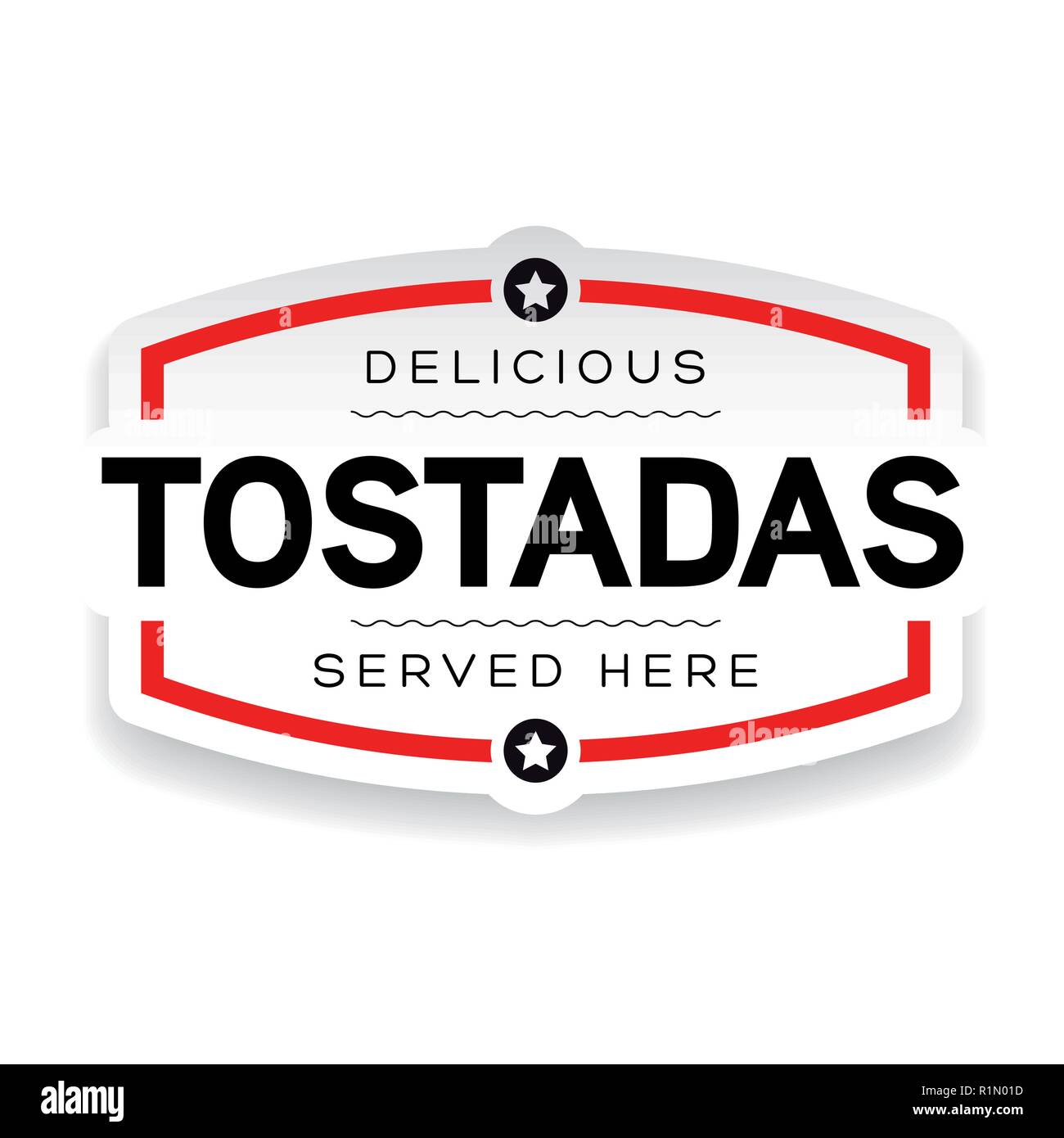 Tostadas vintage label sign Stock Vector