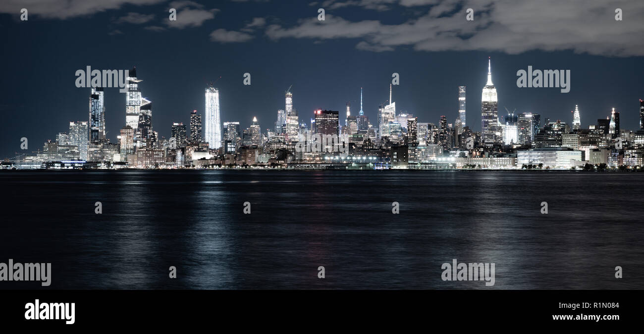 The Empire State building is not as prominent as it once was in the growing city skyline of New York City Stock Photo