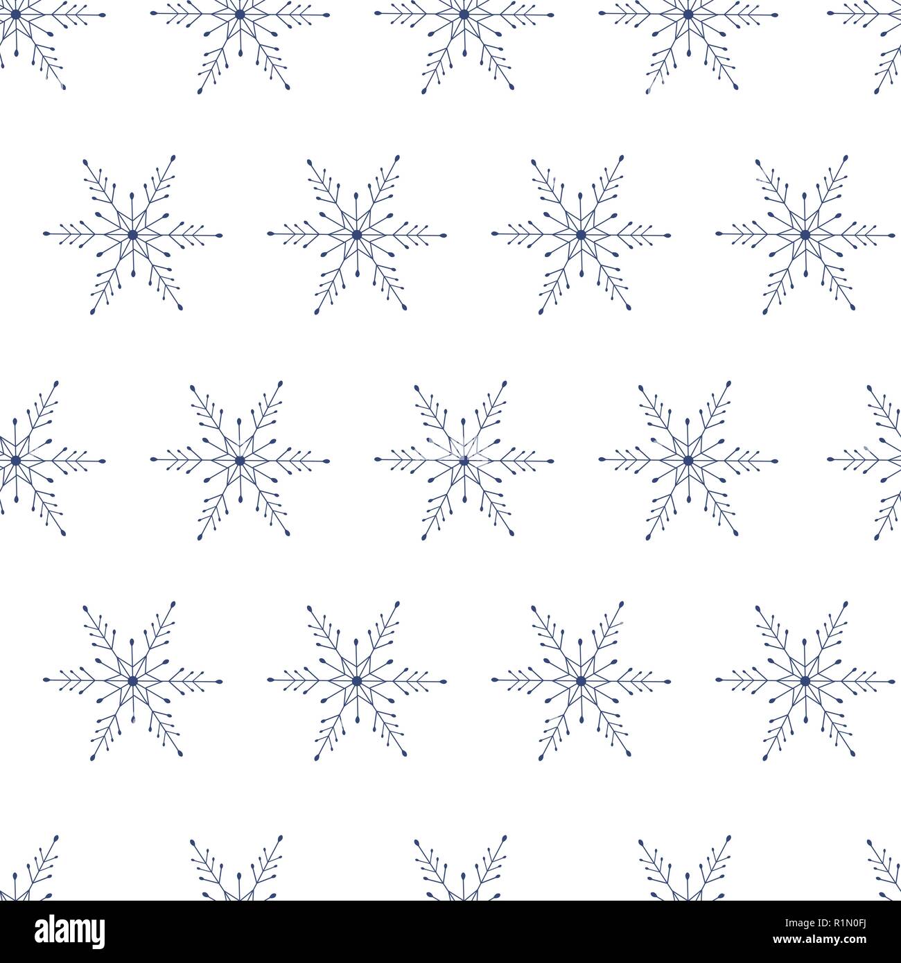 snowflakes vector dark blue background. paper wrap design for gift. gift wrapping. merry christmas and happy new year. winter snow Stock Vector