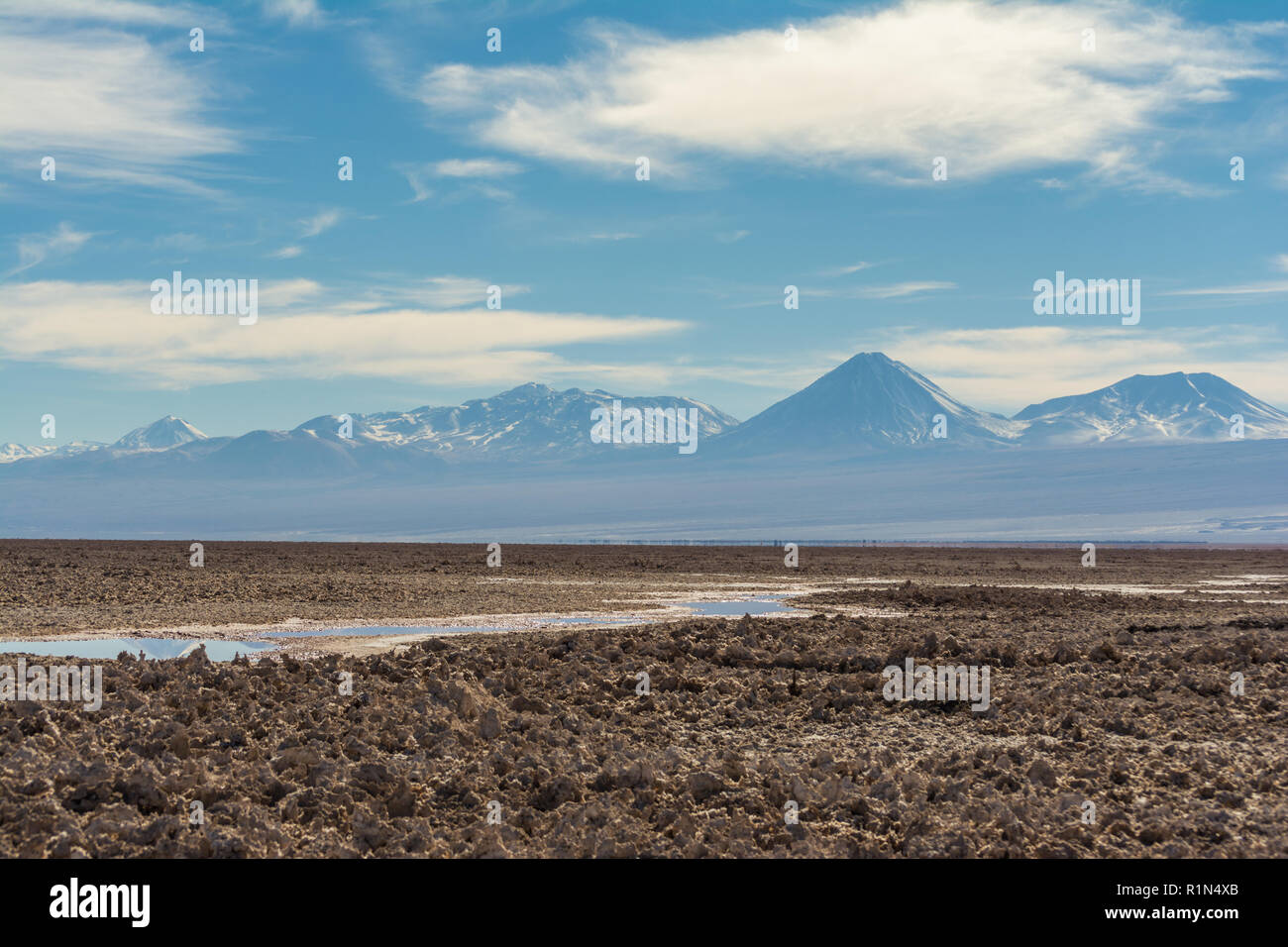 Amazing view of a salt flat in Atacama desert, Chile Stock Photo - Alamy