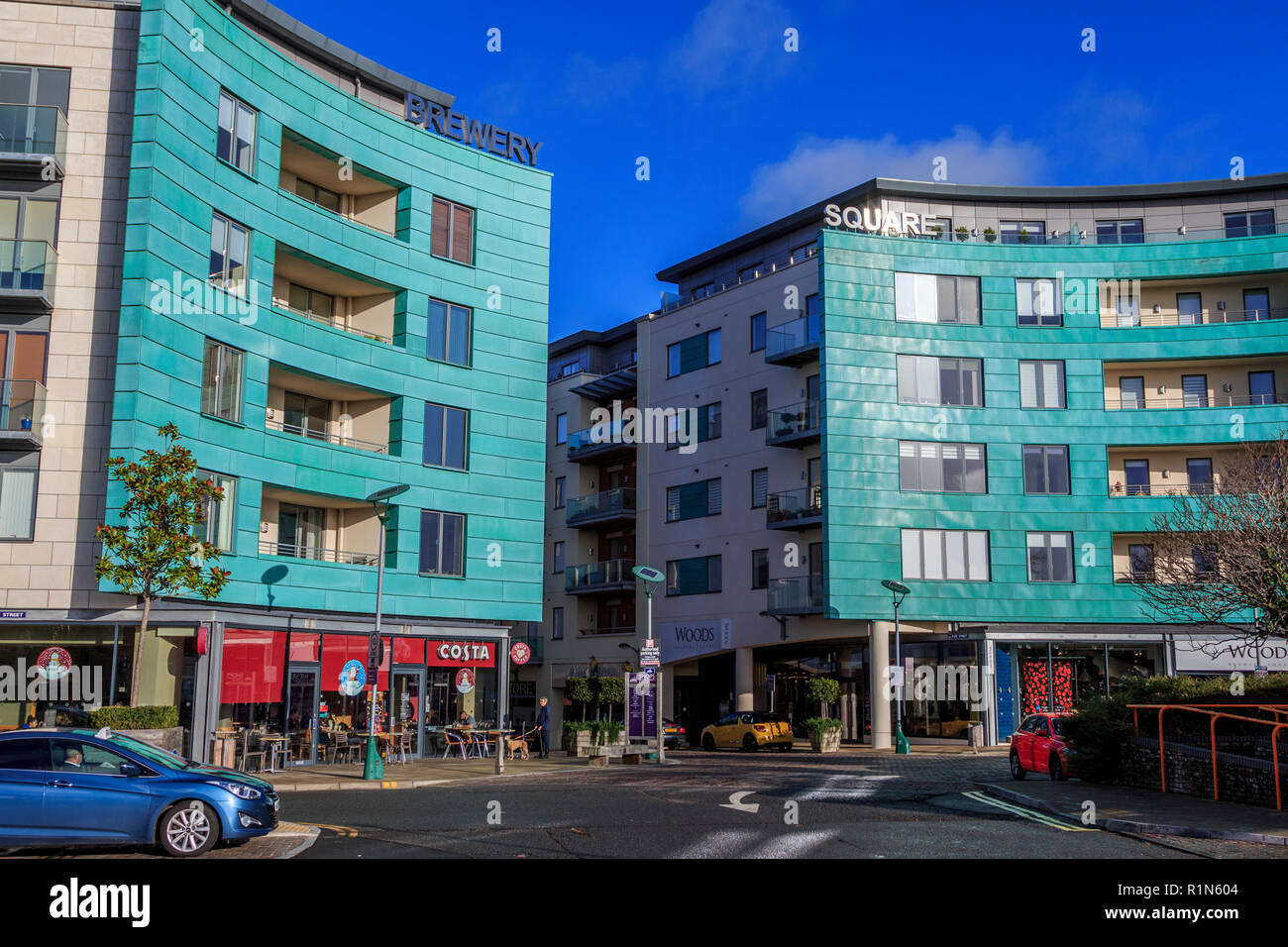 dorchester brewery square redevelopment site , dorchester county town, dorset, england, uk Stock Photo