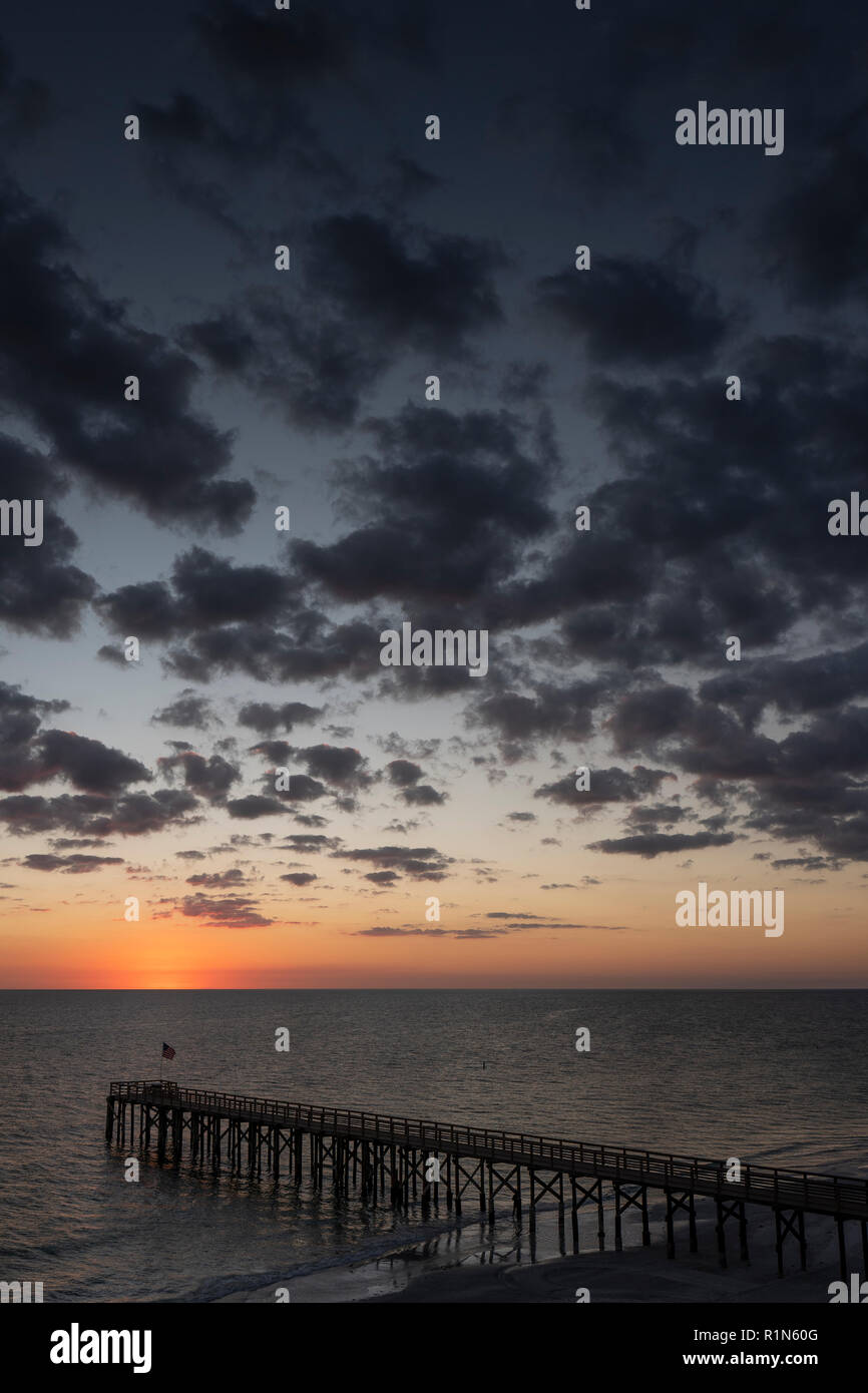 Beach by la contessa pier redington beach cloud formation hires stock