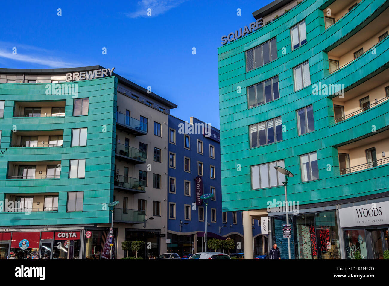 dorchester brewery square redevelopment site , dorchester county town, dorset, england, uk Stock Photo