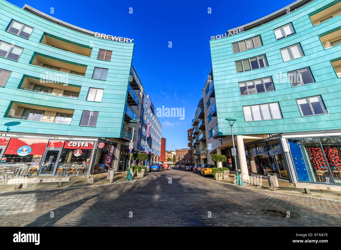 dorchester brewery square redevelopment site , dorchester county town, dorset, england, uk Stock Photo