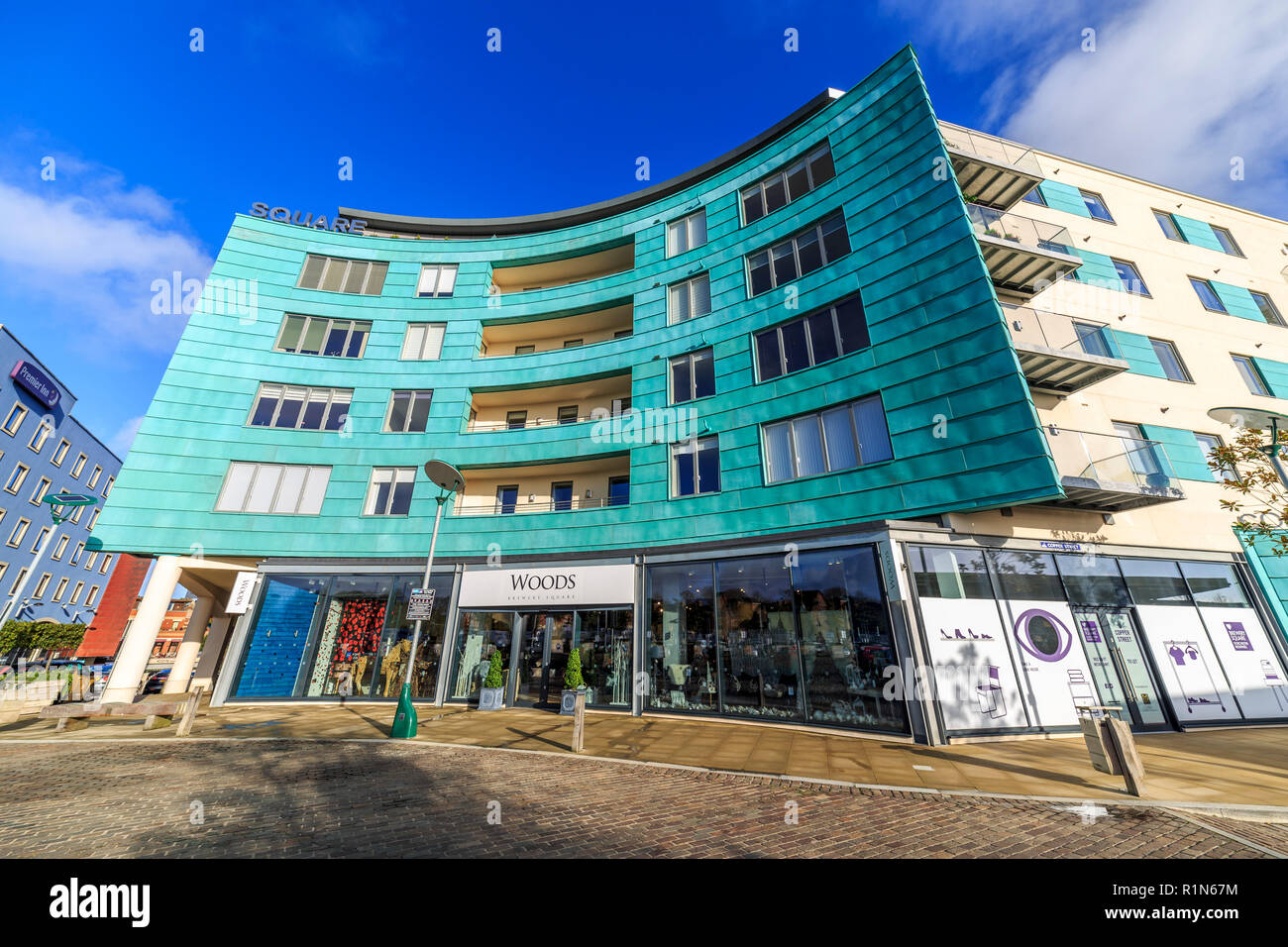 dorchester brewery square redevelopment site , dorchester county town, dorset, england, uk Stock Photo