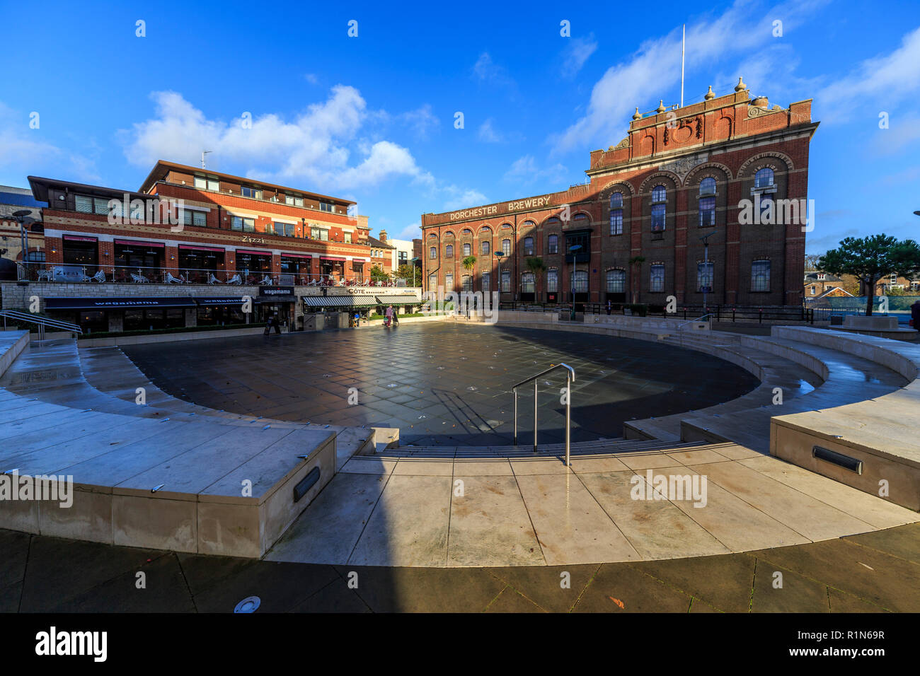 dorchester brewery square redevelopment site , dorchester county town, dorset, england, uk Stock Photo