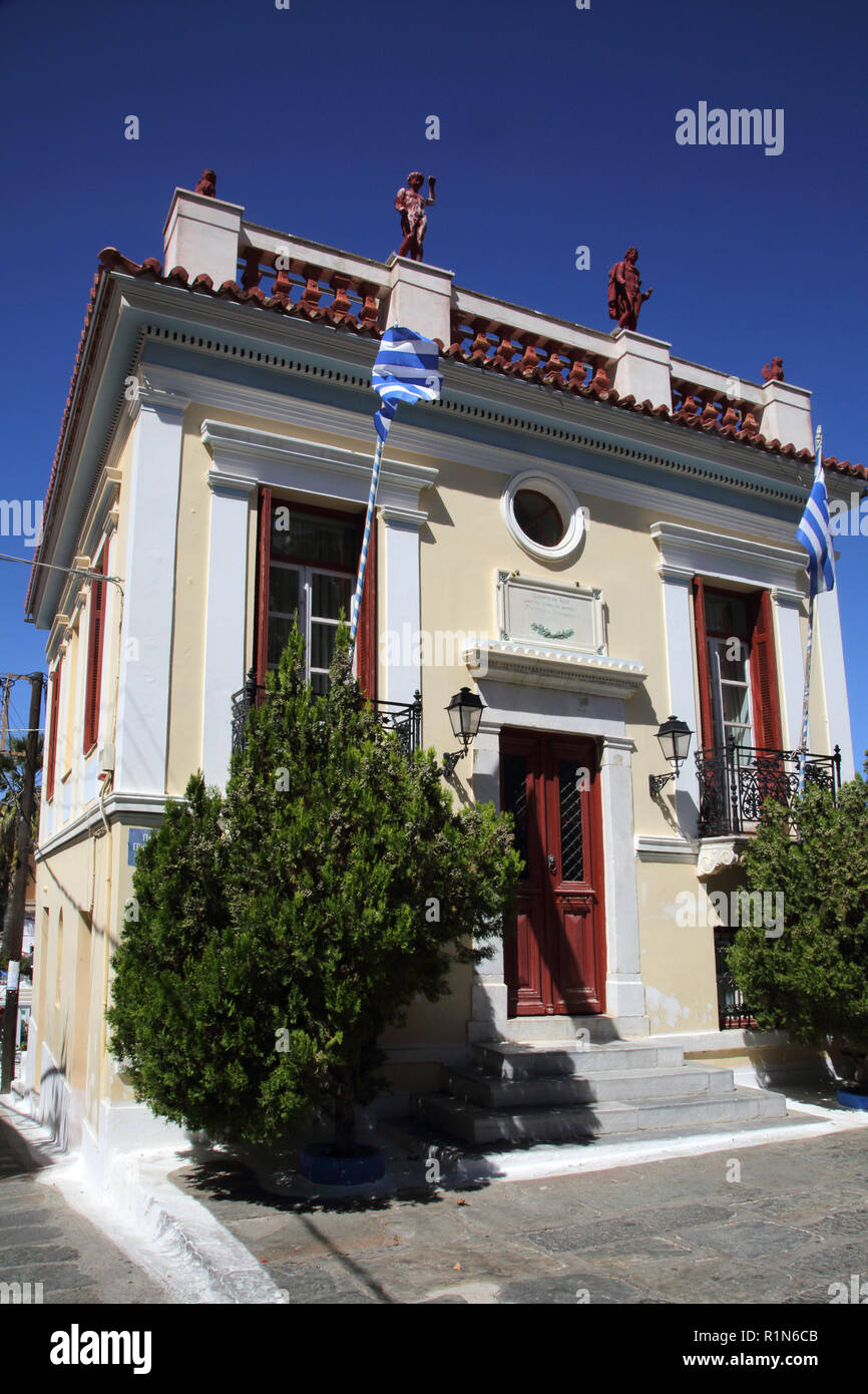 Kea Island Greece Ioulidha Former Town Hall Built in 1902 now School of Music Stock Photo