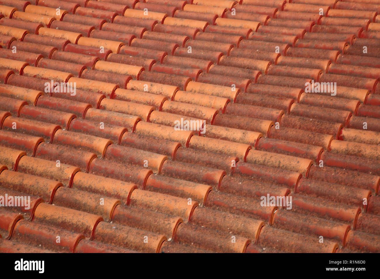 Kea Island Greece Ioulidha Red Roof Tiles Stock Photo
