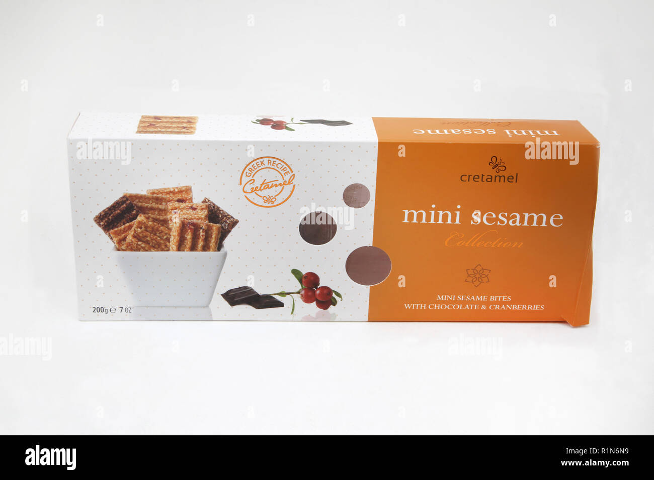 Cretamel Mini Sesame Collection Greek Sweets from Crete Stock Photo - Alamy