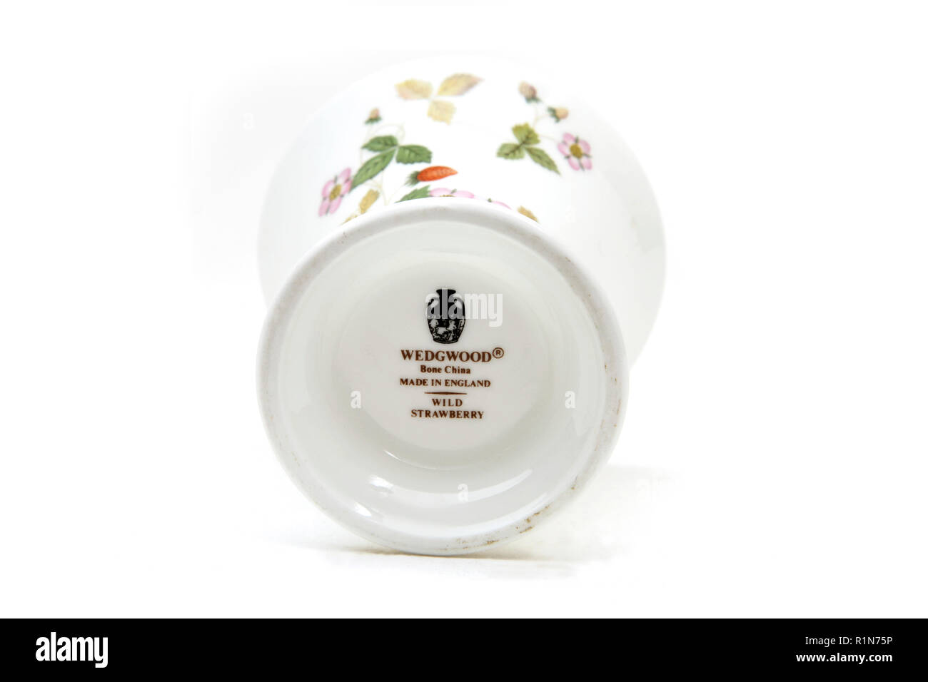 Wedgewood Bone China Vase Wild Strawberry Design Stock Photo