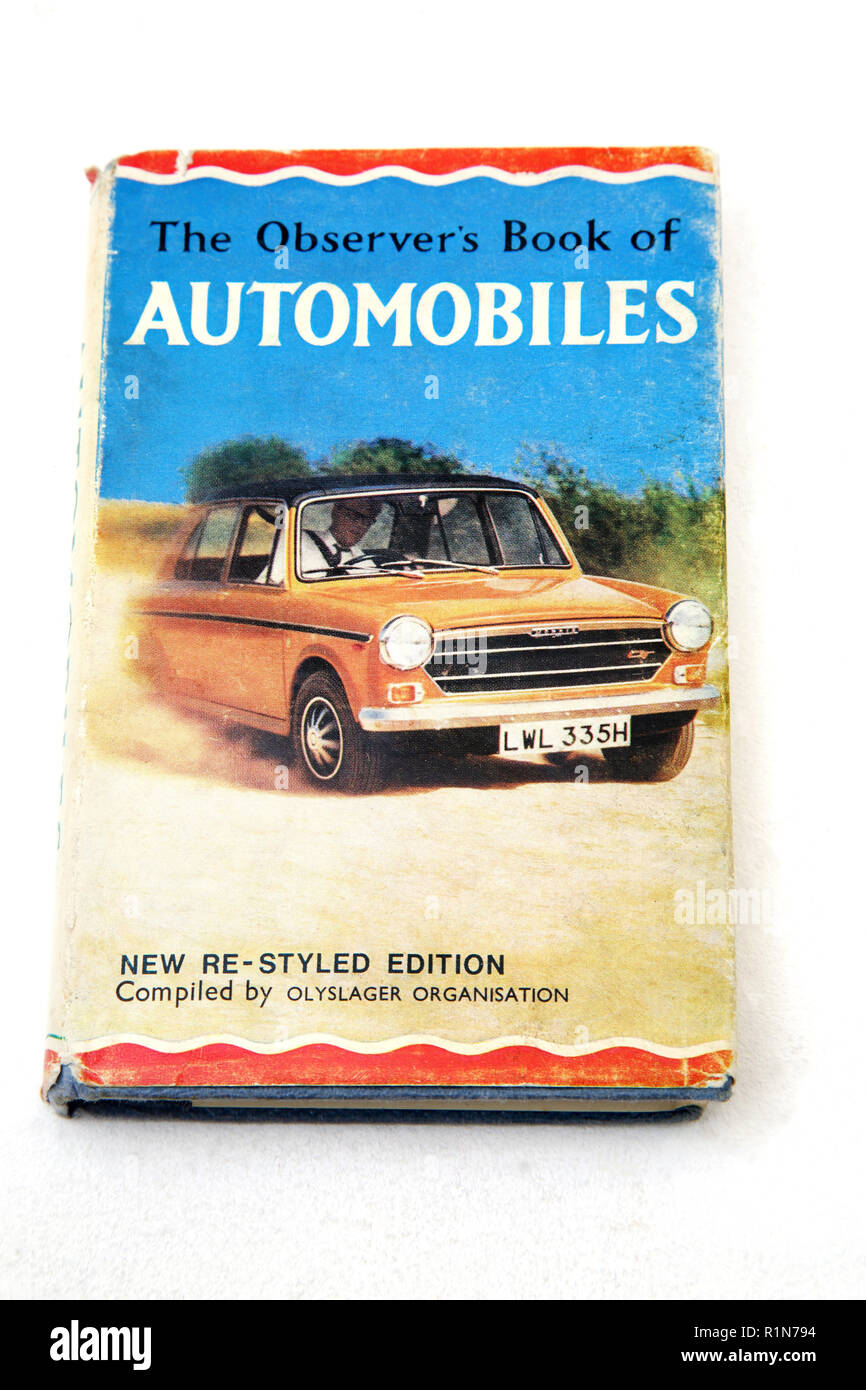 Old Book The Observer's Book of Automobiles Stock Photo