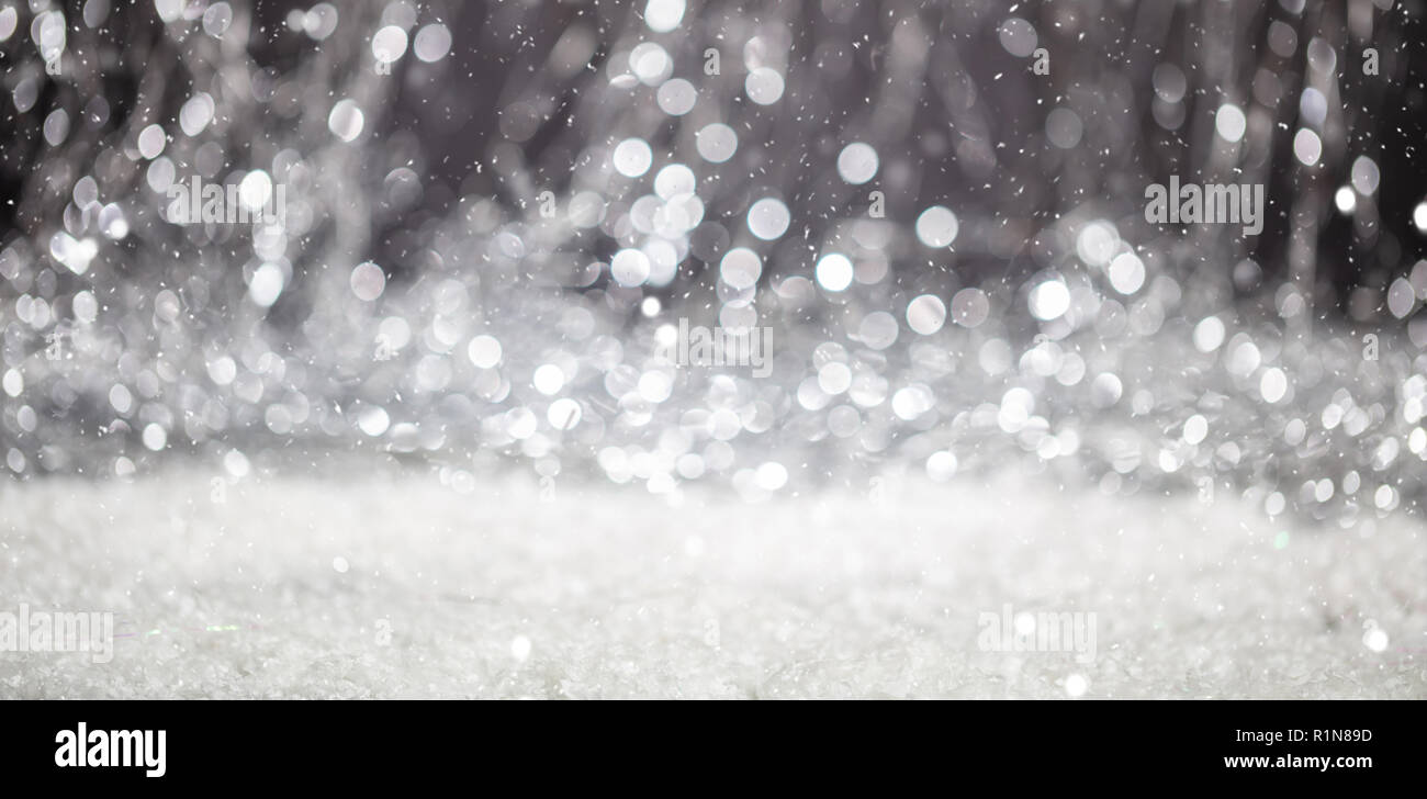 Abstract background glitter snow on black surface Stock Photo - Alamy