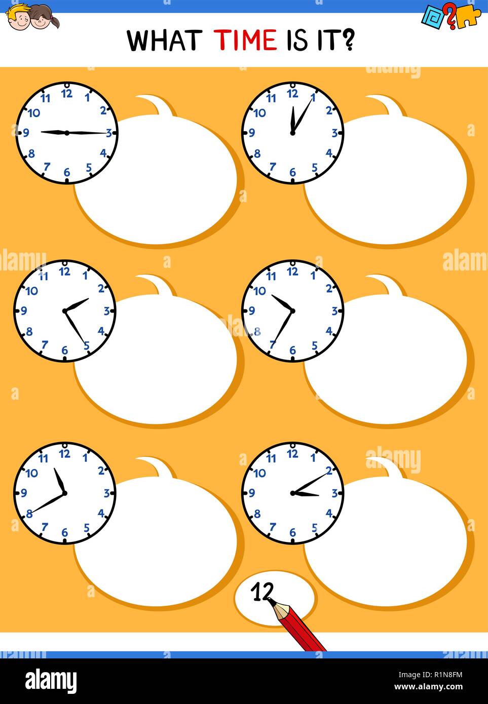 Telling Time Spanish Clock Poster for Kidseducational 