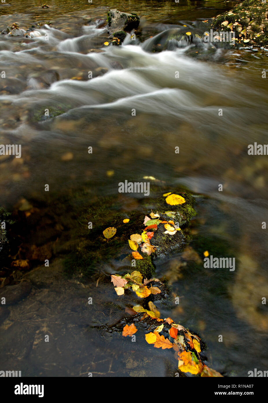 Small waterfall at Ullswater in the Lake District, England Stock Photo