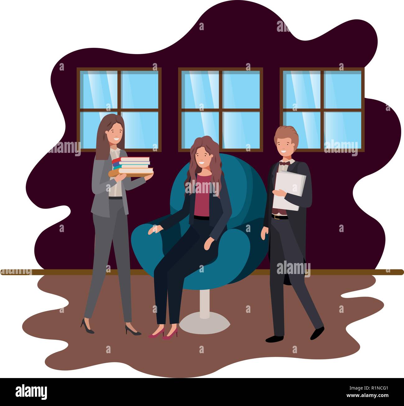 group of people business in the work office Stock Vector Image & Art ...