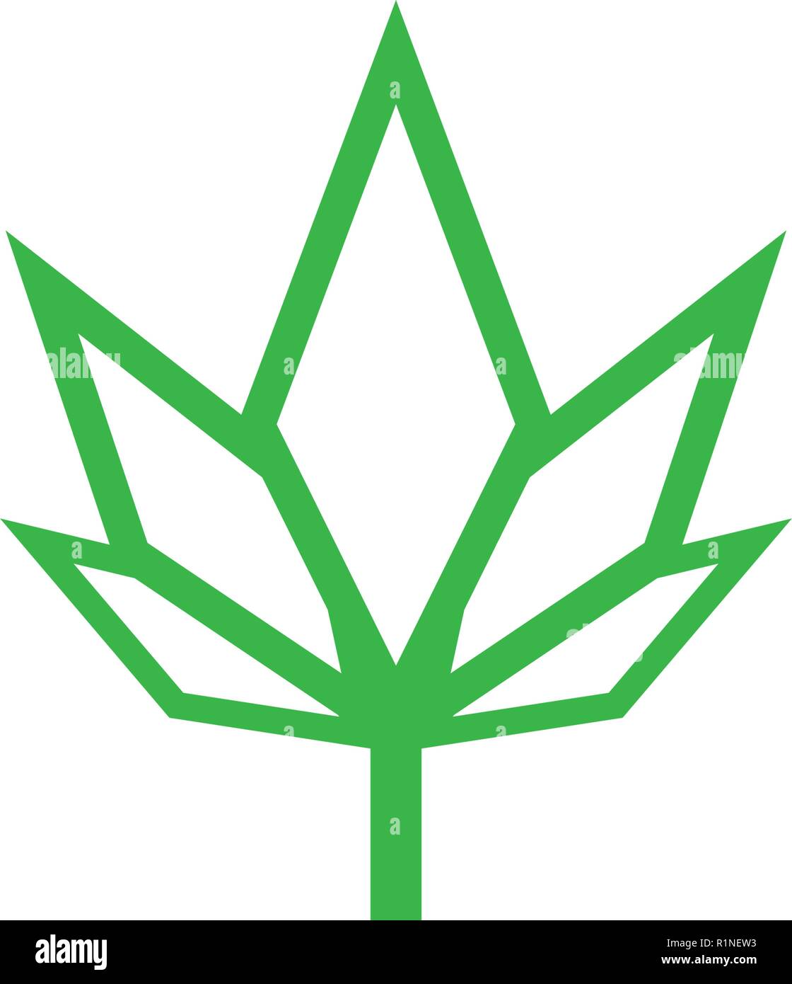 Marijuana leaf graphic design template vector illustration Stock Vector