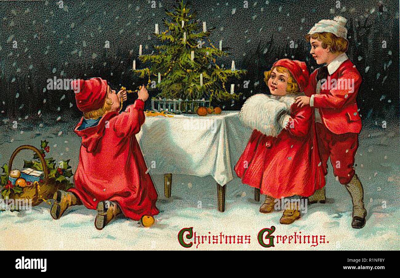 vintage christmas card design Stock Photo Alamy