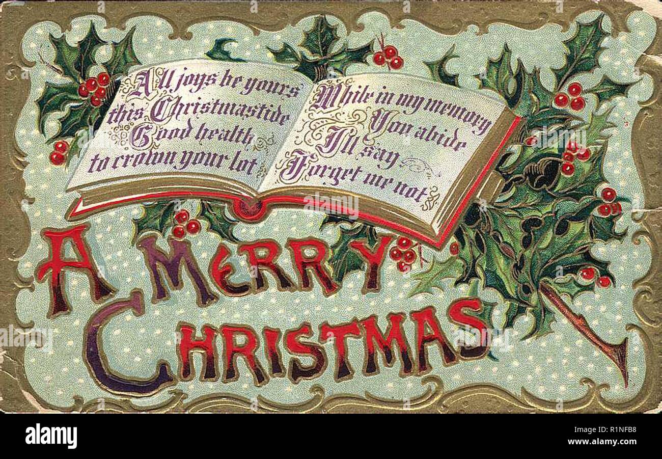 vintage christmas card design Stock Photo Alamy