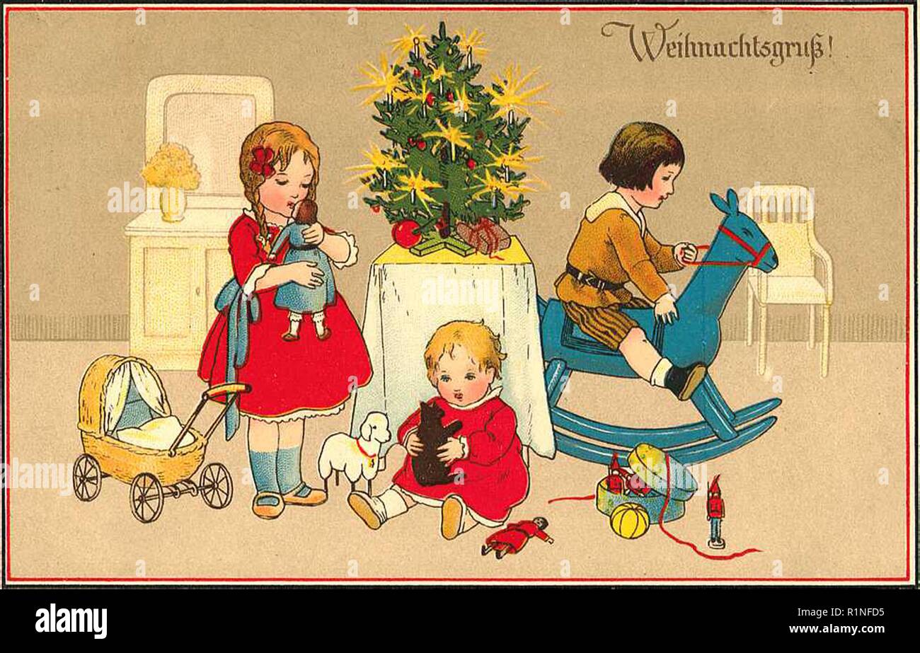 vintage christmas card design Stock Photo Alamy