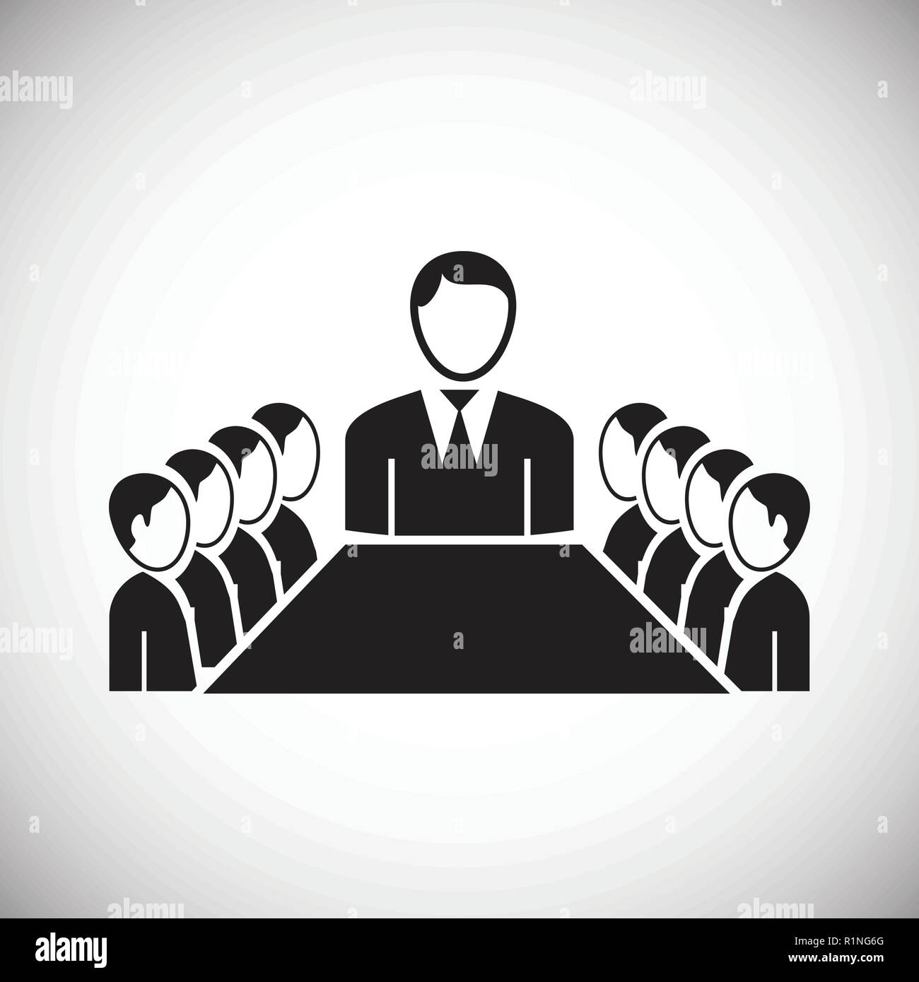 Crisis solving meeting on white background Stock Vector