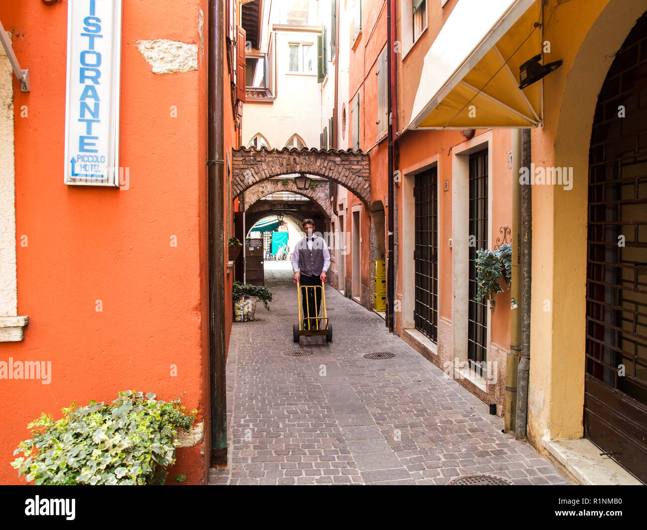 Streets Of Torri Del Benaco Italy Stock Photo Alamy