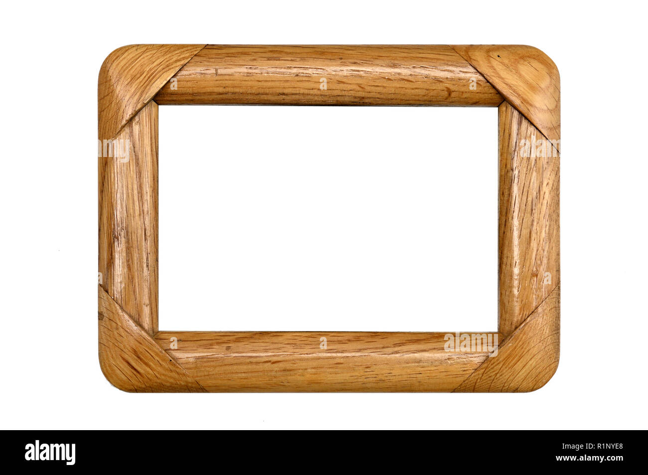 Vintage wooden photo frame on an isolated white background Stock Photo ...