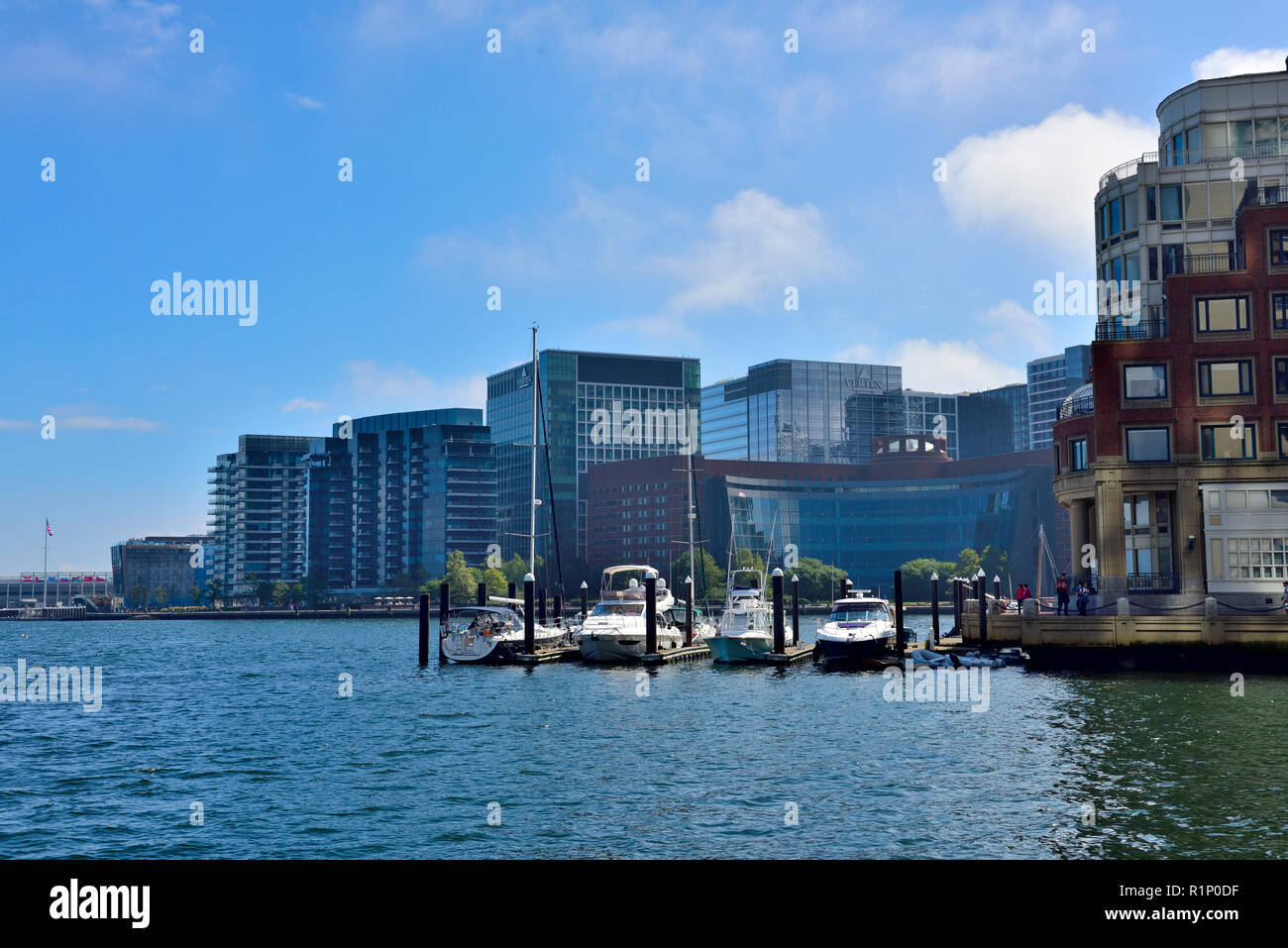 Boston harbor waterfront Stock Photo Alamy