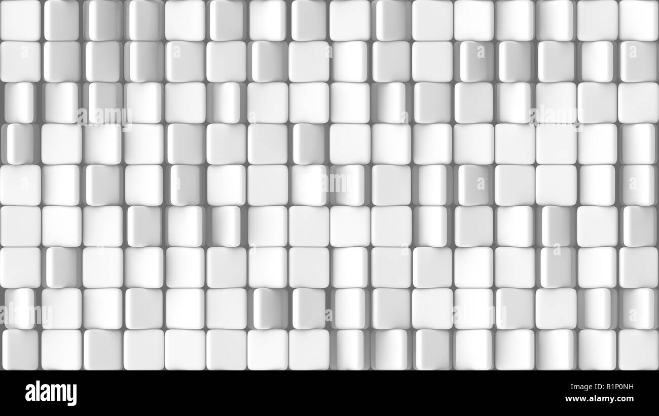 3d rendered texture of rounded rotating tiles on a white background ...