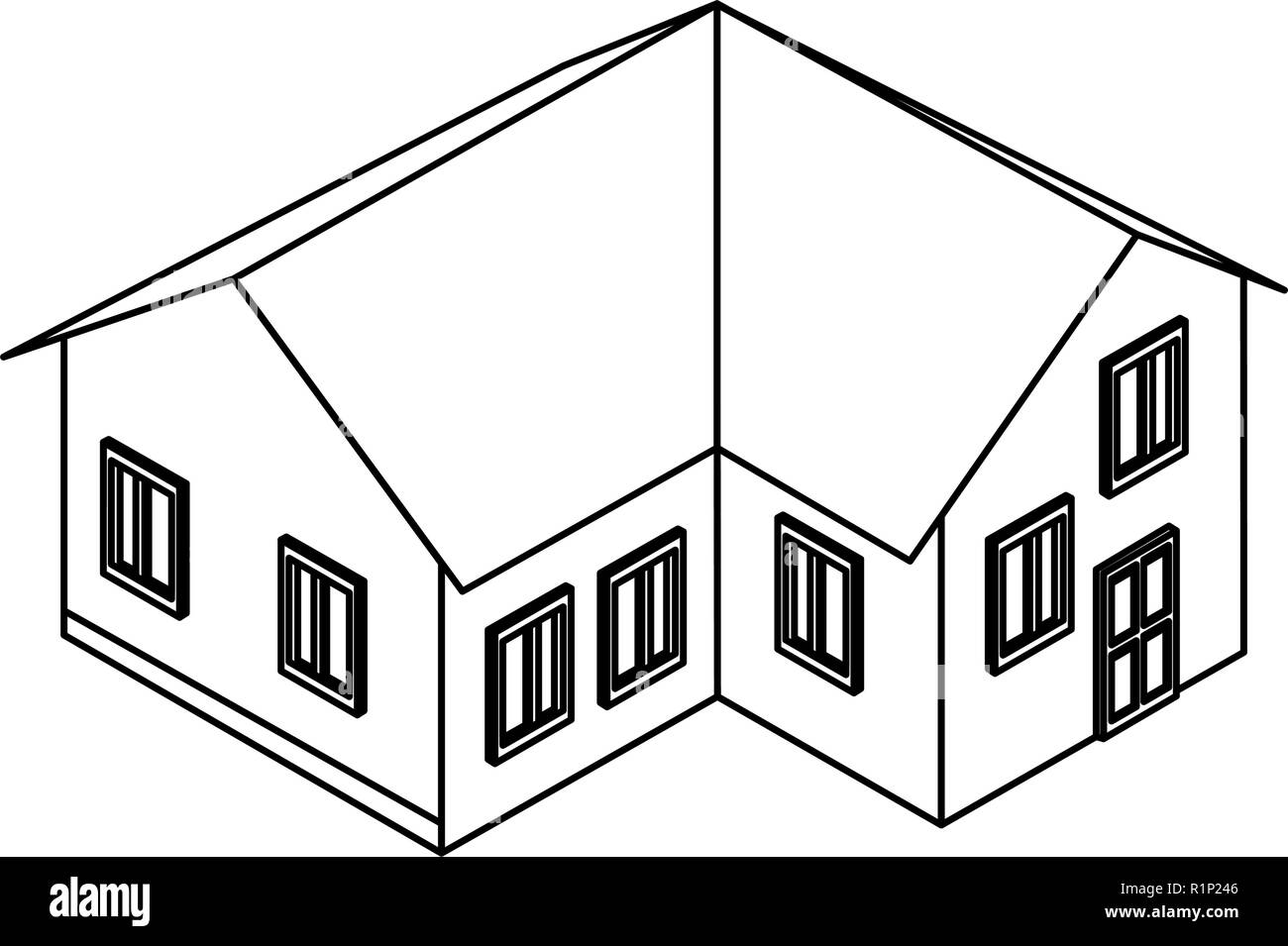 House real estate black and white Stock Vector Image & Art - Alamy