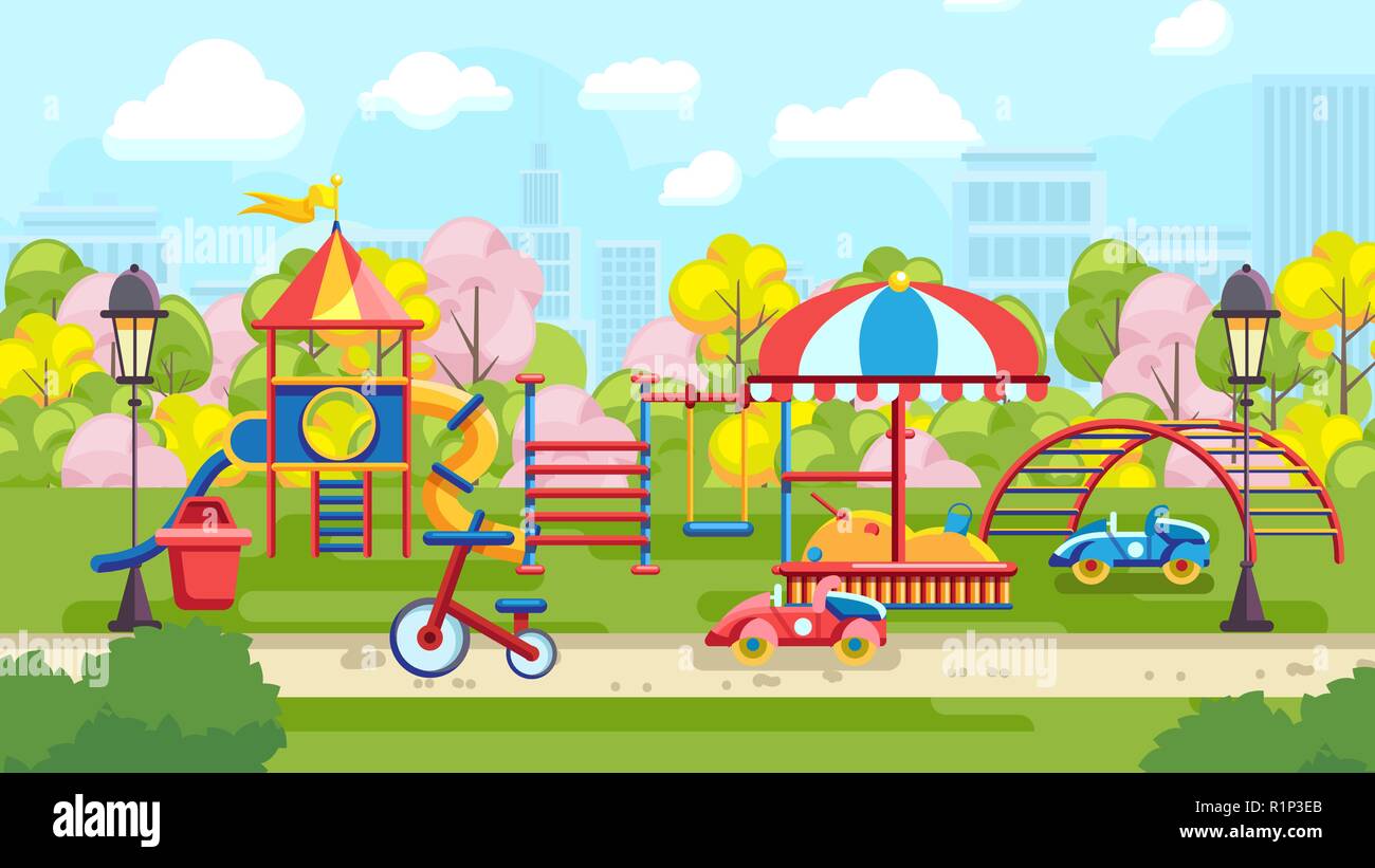 Playground cartoon Stock Vector Images - Alamy