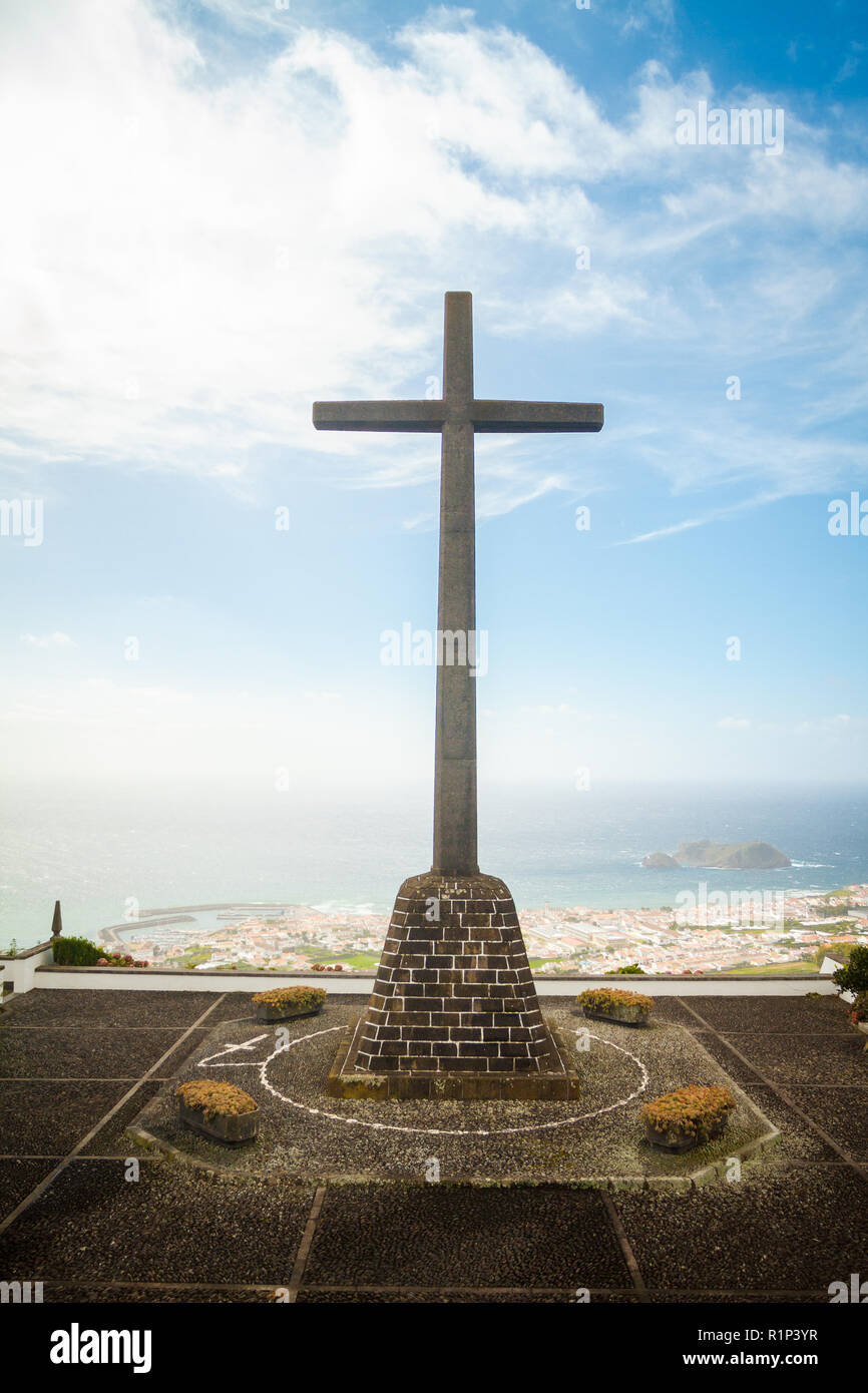 Ermida de Nossa Senhora da Paz - Our Lady of Peace Chapel at Vila Franca Do Campo, Sao Miguel, Azores, Portugal. Stock Photo