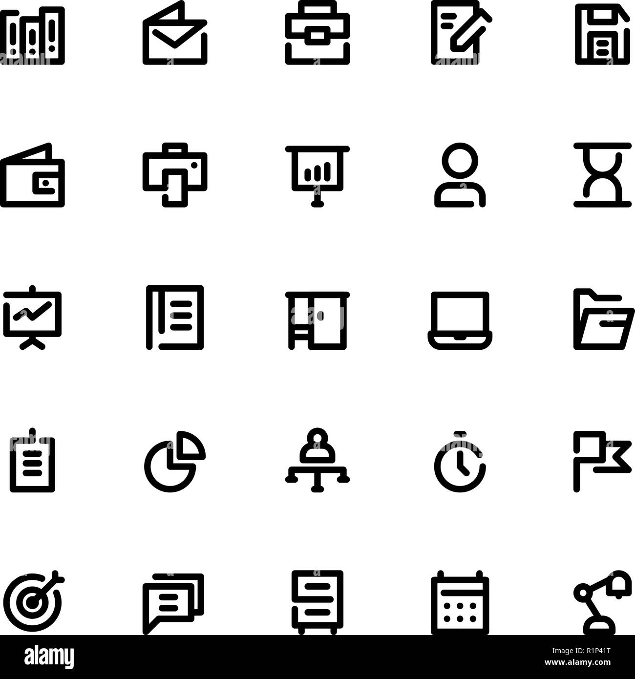 Business Icon Sets Filled Line Stock Vector