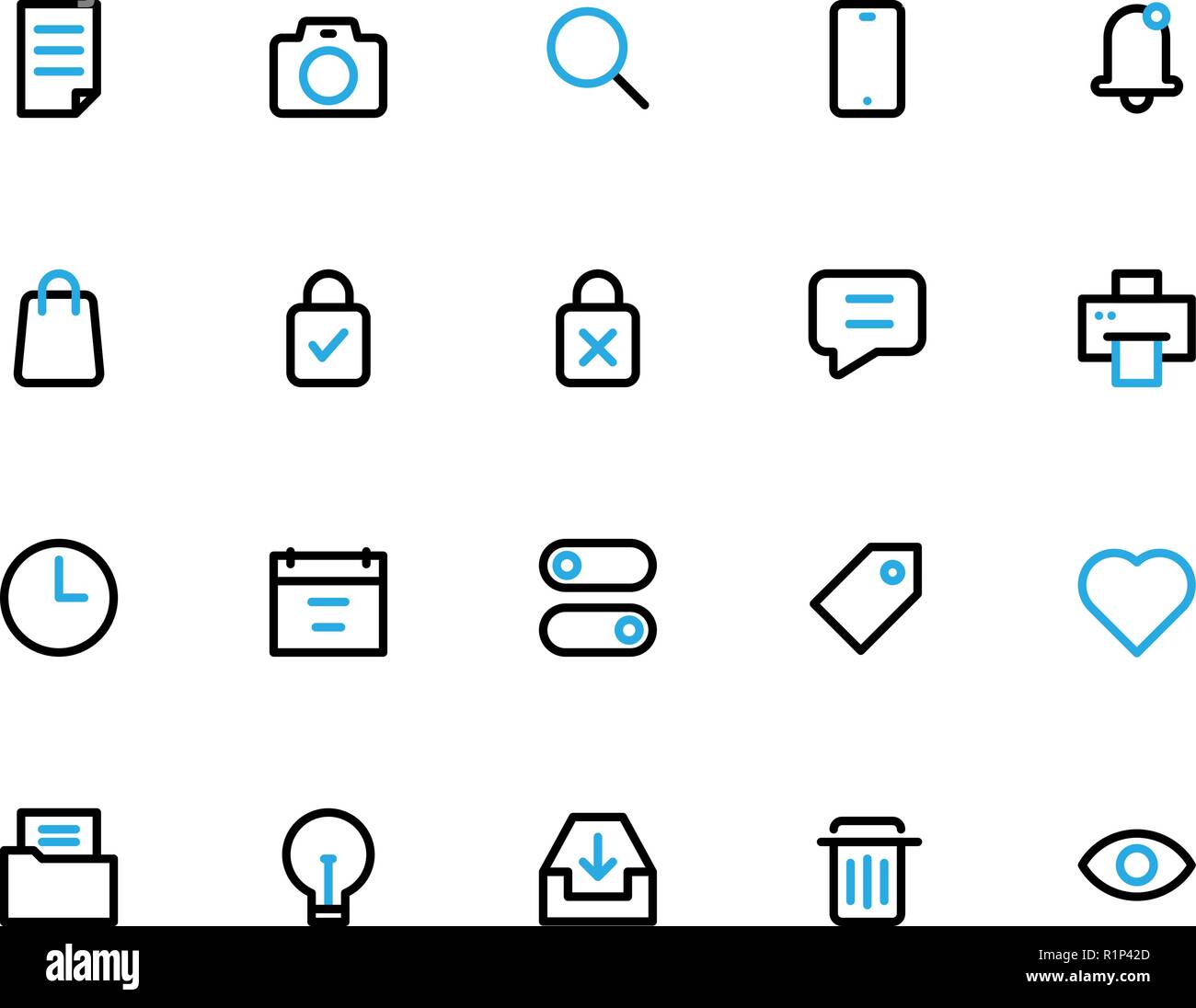 Technology vector icon sets hi-res stock photography and images - Alamy