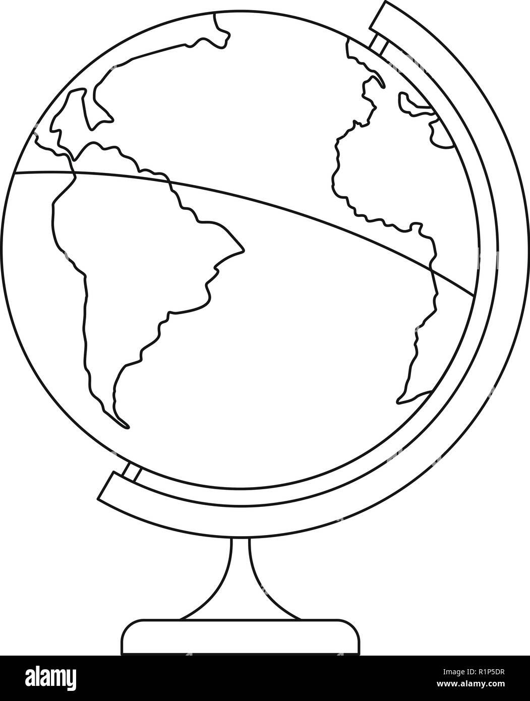 Geographic Planet Icon Outline Illustration Of Geographic Planet Vector Icon For Web Stock Vector Image Art Alamy