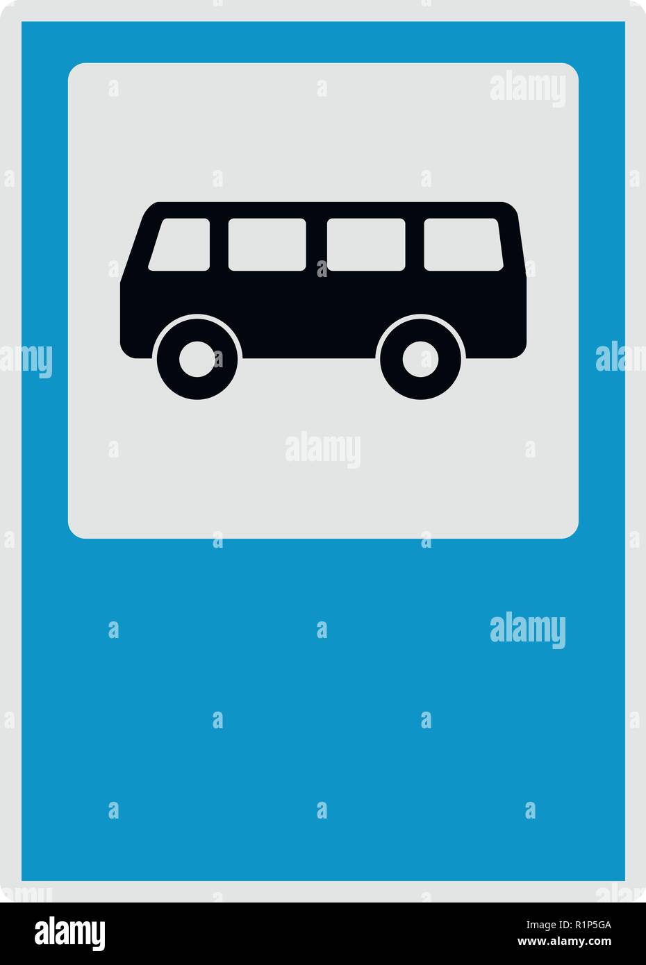 Bus stop icon. Flat illustration of bus stop vector icon for web. Stock Vector