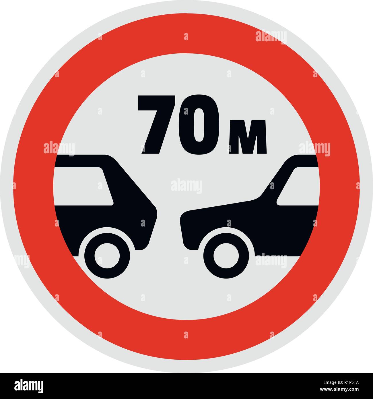 Safe distance icon. Flat illustration of safe distance vector icon for ...