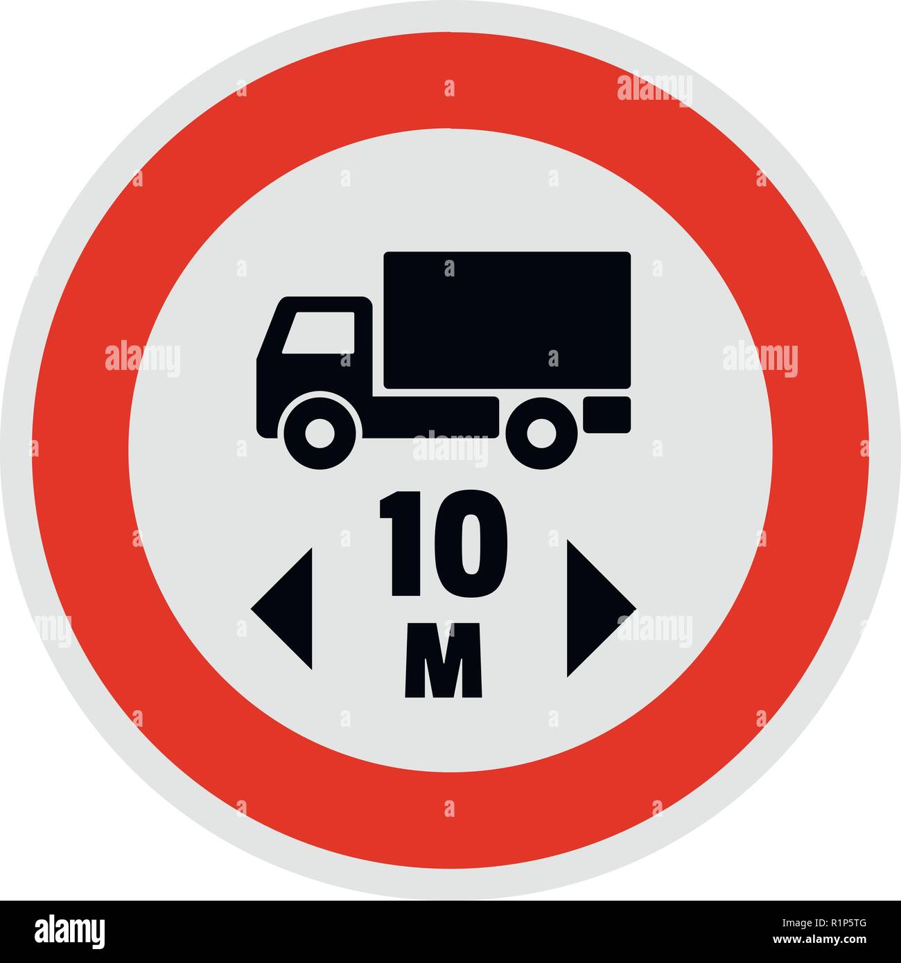 Length restriction icon. Flat illustration of length restriction vector